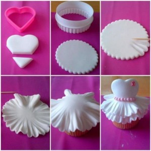 Girly superbe ballerine Cupcake Toppers2